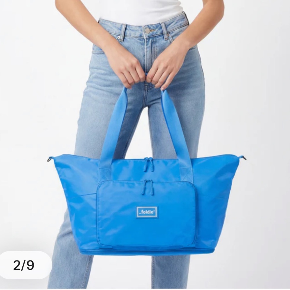 The Foldie Travel Bag in Azure Blue color - Picture 2 of 14